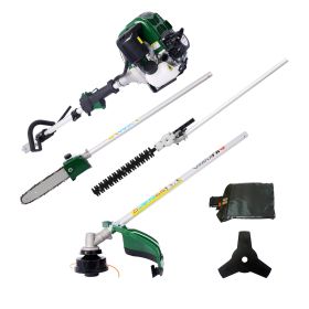 4 In 1 Multi-Functional Trimming Tool, 31CC 4-Cycle Garden Tool System With Gas Pole Saw, Hedge Trimmer, Grass Trimmer, And Brush Cutter EPA Compliant