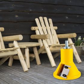 Tenon Cutter, 1.5' / 38 Mm Diameter, With Dual Straight Blades & Button Screws Home Master Kit, Premium Aluminum & Steel Log Furniture Cutter, Commerc