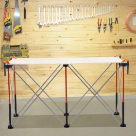 Portable Folding Workstand 4.15 X 2.18ft Collapsible Work Stand 2500lbs Capacity