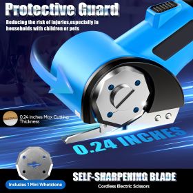 Cordless Electric Scissors, USB Rechargeable Electric Box Cutter With Safety Lock, Fabric Scissors, Electric Rotary Scissors For Cardboard Carpet Leat
