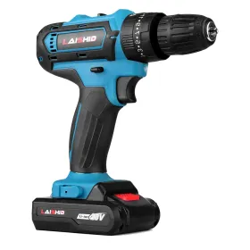 Cordless Drill Set With 2Pcs 21V Batteries And Charger 2 Variable Speeds 3/8In Keyless Chuck 265ln-lbs 25+3 Torque Positions Included 24Pcs Drill Bits