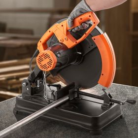 Abrasive Chop Saw, 14'355mm Blade Diameter Cut Off Saw, 2300W 3600RPM Steel Cutting Machine, 0-45' Adjustable Angle Miter Saw For Cutting Metal Cuttin