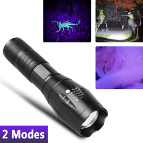 2-in-1 LED Flashlight, Ultraviolet And White Light, Adjustable Focus LED Inspection Light-TK,TMEU For Self-pickup