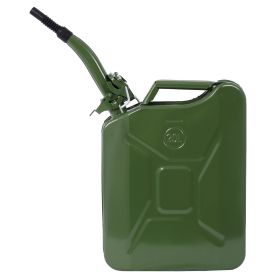 20 Liter  5 Gallon Jerry Fuel Can With Flexible Spout, Portable Jerry Cans Fuel Tank Steel Fuel Can, Fuels Gasoline Cars, Trucks, Equipment, GREEN