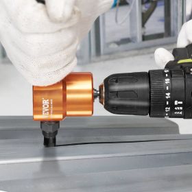 Double Head Sheet Metal Nibbler Cutter, 360 Degree Metal Nibbler Drill Attachment With Extra Punch And Die, Cutting Hole Accessory And Step Drill Bit,