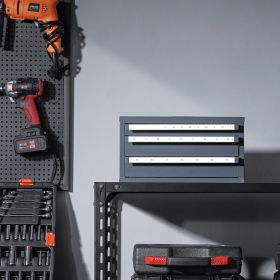 Drill Bit Dispenser Cabinet, Three-Drawer Drill Bit Organizer Cabinet For 1mm To 13mm, Steel Drill Dispenser Organizer Cabinet With Labels, Stackable