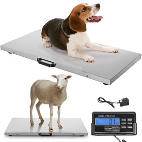 880Lbs X 0.2Lbs Livestock Scale Shipping Scales Large Platform 40.6x20.9Inch Stainless Steel Vet Scale Industrial Floor Scale Large Animal Dog Pig Sca
