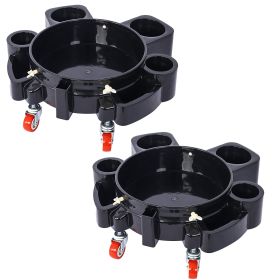 Bucket Dolly 5 Gallon Rolling Bucket Dolly With 5 Rolling Swivel Casters,Removable Bucket Dolly For Car Wash Professional Detailing For Car Washing De
