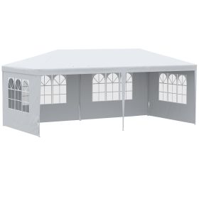 Outsunny Grand Gazebo Haven: 20x10 Large Canopy Party Tent with Removable Side Walls