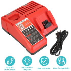 M12 M18 Rapid Fast Charger Fit for Milwaukee 10.8-18V Battery