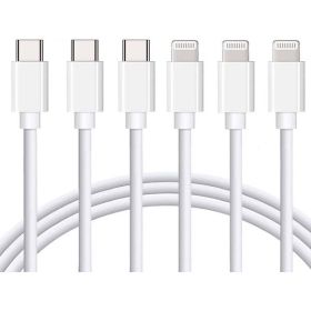 USB C To Lightning Cable Apple MFi Certified 3Pack 6FT IPhone Fast Charger Power Delivery Type Charging Cord Compatible With 15 14 13 Pro Max 12