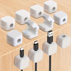 12 Pack Magnetic Cable Clips [Cable Smooth Adjustable] Cord Holder, Under Desk Cable Management