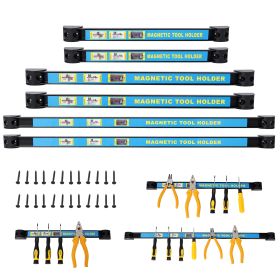 6PACK Heavy Duty Magnet Tool Bar, 2PACK 12, 2PACK 18, 2PACK 24,Magnetic Tool Holder,Magnetic Tool Holder Strip,for Workshop Garage,Mounting Screws Inc