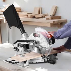 Compound Miter Saw 10-Inch Blade 15 Amp Motor 60-Tooth Corded Single Bevel 0-45Â°