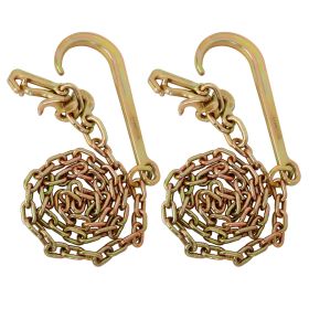 5 16 X6 Leg G70 15 Long Shank J Hook Tow Chain W RTJ Cluster Hook  Grab Hook   4700 Lbs WLL Heavy Duty Transport Truck Chain For Car Wrecker Recovery