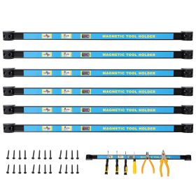 6PACK 24inch Heavy Duty Magnet Tool Bar,Magnetic Tool Holder,Magnetic Tool Holder Strip,for Workshop Garage,Mounting Screws Included