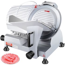 VEVOR 240W Commercial Meat Slicer, Electric Deli Food Slicer, Carbon Steel Blade Electric Food Slicer, 350-400RPM Meat Slicer, 0 - 0.47 Inch Thickness (Option: Default)