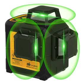 Self Leveling Laser Level Tool, 3x360 Line Lasers, 12 Lines Green Beam Leveler Tool, With Self-leveling, Manual, Pulse Mode, Lazer Level With 360 Magn (Option: LL 3DG)