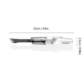 White&Black Wireless Automobile Folding Vacuum Cleaner Hand-held High-power Strong Suction Vacuum Cleaner (Option: White)