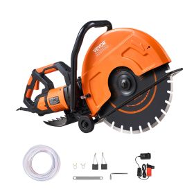 VEVOR Electric Concrete Saw, 16 In, 3200 W 15 A Motor Circular Saw Cutter With Max. 6 In Adjustable Cutting Depth, Wet Disk Saw Cutter Includes Water (Option: Default)
