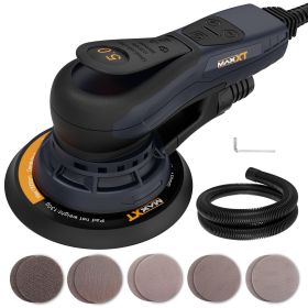 Electric 5mm Random Orbital Sander Brushless 350W 3A Multi-function Variable Speed Electric Corded Orbital Sanders Machine With 10 Sanding Paper For W (Option: Orangeblack)