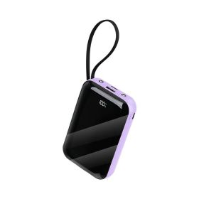 Portable Power Bank With Fast & Wireless Charging - High Capacity Battery Pack For IPhone, Android & AirPods, Travel-Friendly Emergency Charger With S (Option: BS480Purple)