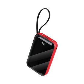 Portable Power Bank With Fast & Wireless Charging - High Capacity Battery Pack For IPhone, Android & AirPods, Travel-Friendly Emergency Charger With S (Option: BS480Red)