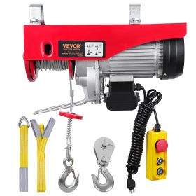 VEVOR Electric Hoist, 1320 Lbs Lifting Capacity, 1150W 110V Electric Steel Wire Winch With 14ft Wired Remote Control, 40ft Single Cable Lifting Height (Option: Default)