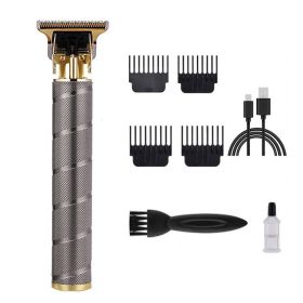 T9 Hair Clipper Electric Clipper Razor Hair Clipper; Professional Barber Clippers For Hair Cutting; Upgrade Cordless Hair Trimmer With Apron; Sci (Color: SPIRAL GREY)