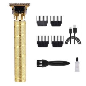 T9 Hair Clipper Electric Clipper Razor Hair Clipper; Professional Barber Clippers For Hair Cutting; Upgrade Cordless Hair Trimmer With Apron; Sci (Color: SPIRAL GOLD)