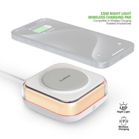 Light + Power + Sleep Wireless Charger (Color: White)