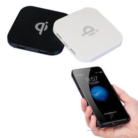 iPhone 8 /8X Wireless Charging Pad With Dual USB Ports (Color: White)