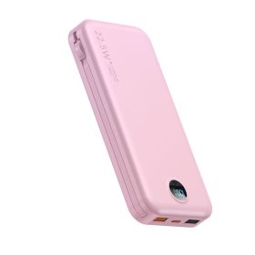 Portable Charger, 12000mAh USB C in Power Bank Fast Charging, LED Display External Battery Pack Phone Charger Compatible with iPhone (Color: Pink)
