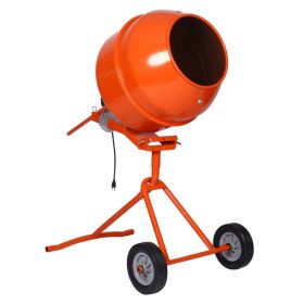 Metal Electric Cement Mixer (Option: Orange)